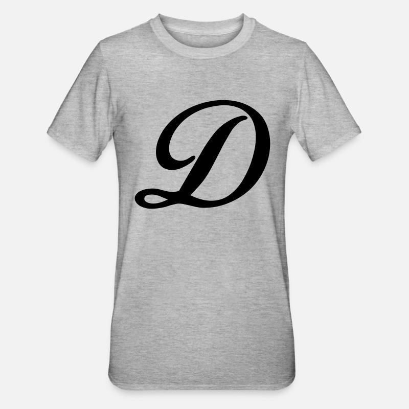 D - T-shirt polycoton Unisexe - gris chiné
