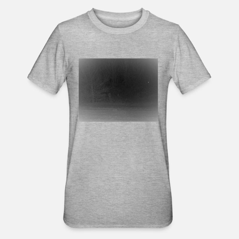 Créature effrayante dans la forêt - T-shirt polycoton Unisexe - gris chiné