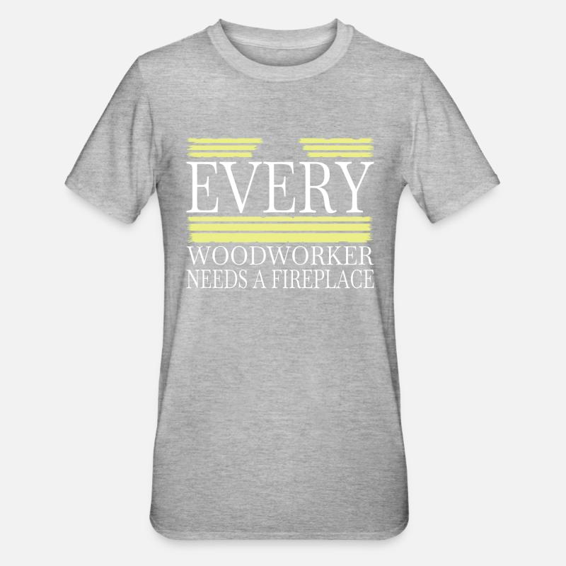 construction carpenter hobbyists quote fun - Unisex Polycotton T-Shirt - Grau meliert