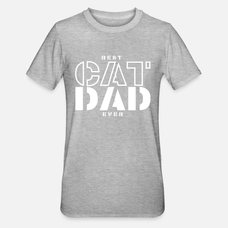 Daddy cat - T-shirt polycoton Unisexe - gris chiné