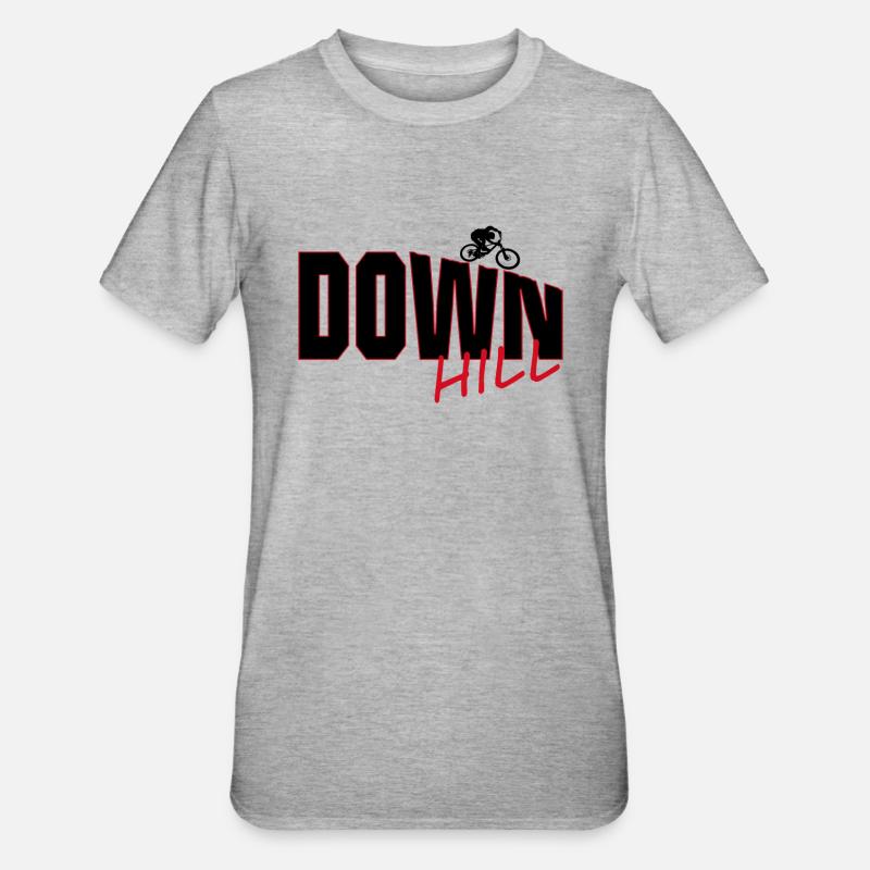 Downhill - Unisex Polycotton T-Shirt - Grau meliert
