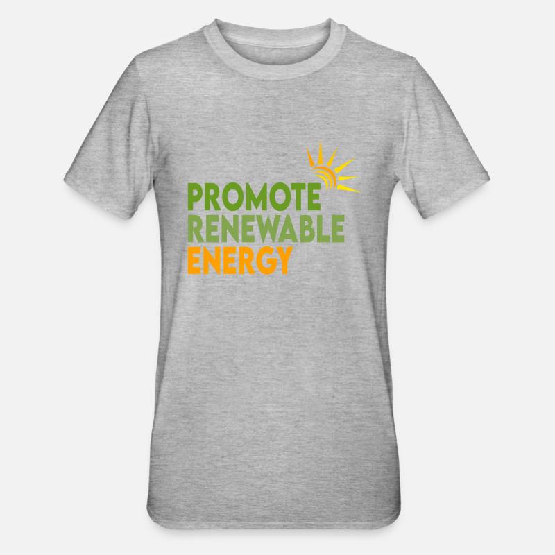 Renewable energies - Unisex Polycotton T-Shirt - heather grey