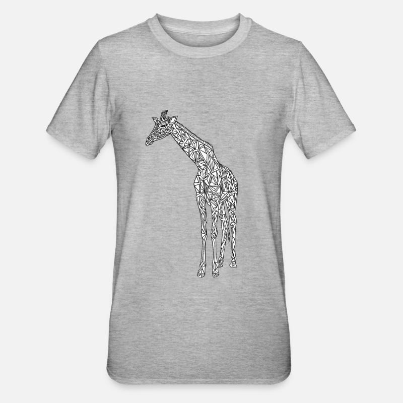 Lignes d’art Giraffe #giraffe - T-shirt polycoton Unisexe - gris chiné