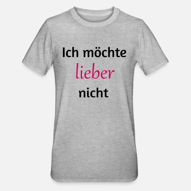 Je préfère ne pas - T-shirt polycoton Unisexe - gris chiné