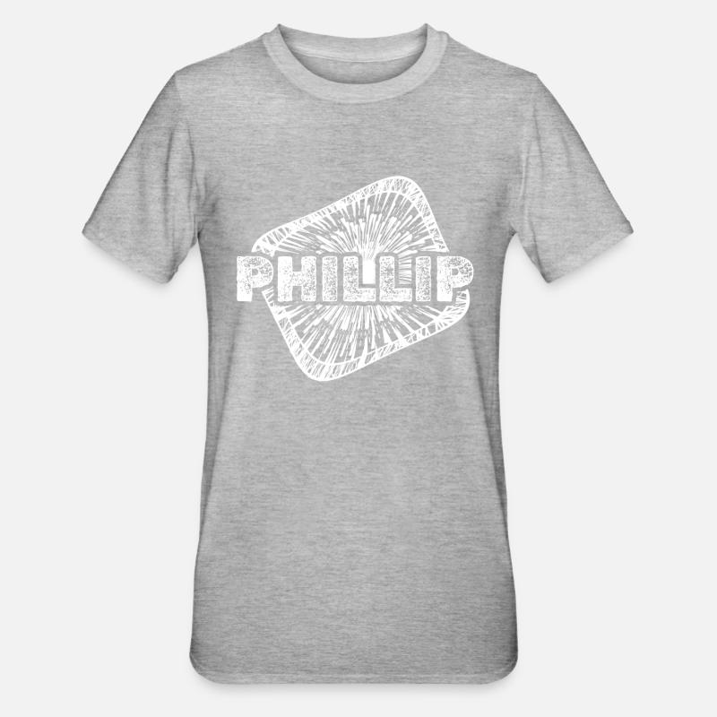 Phillip comme naissance - T-shirt polycoton Unisexe - gris chiné