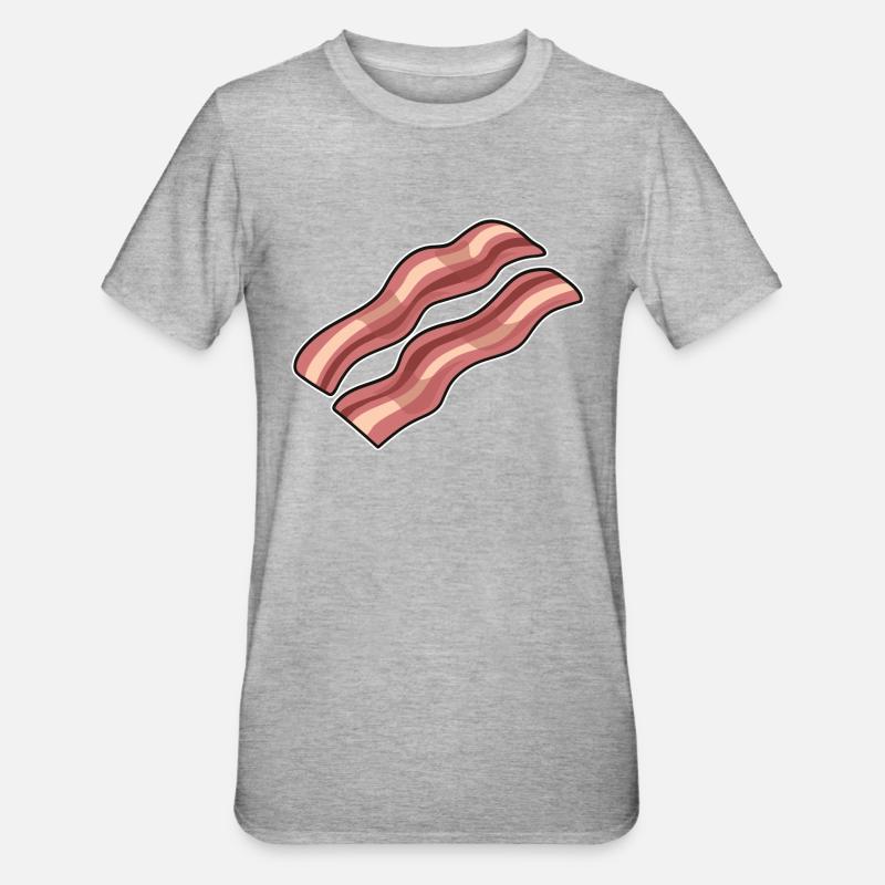 Bacon Speck - Unisex Polycotton T-Shirt - heather grey