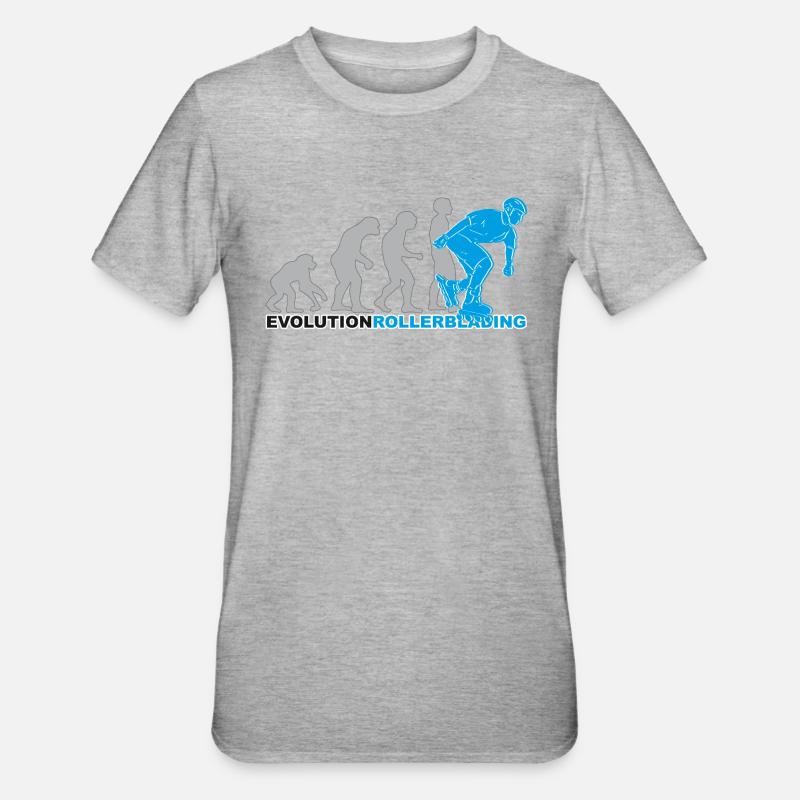 evolution rollerblading, inline skates, skating - Unisex Polycotton T-Shirt - heather grey