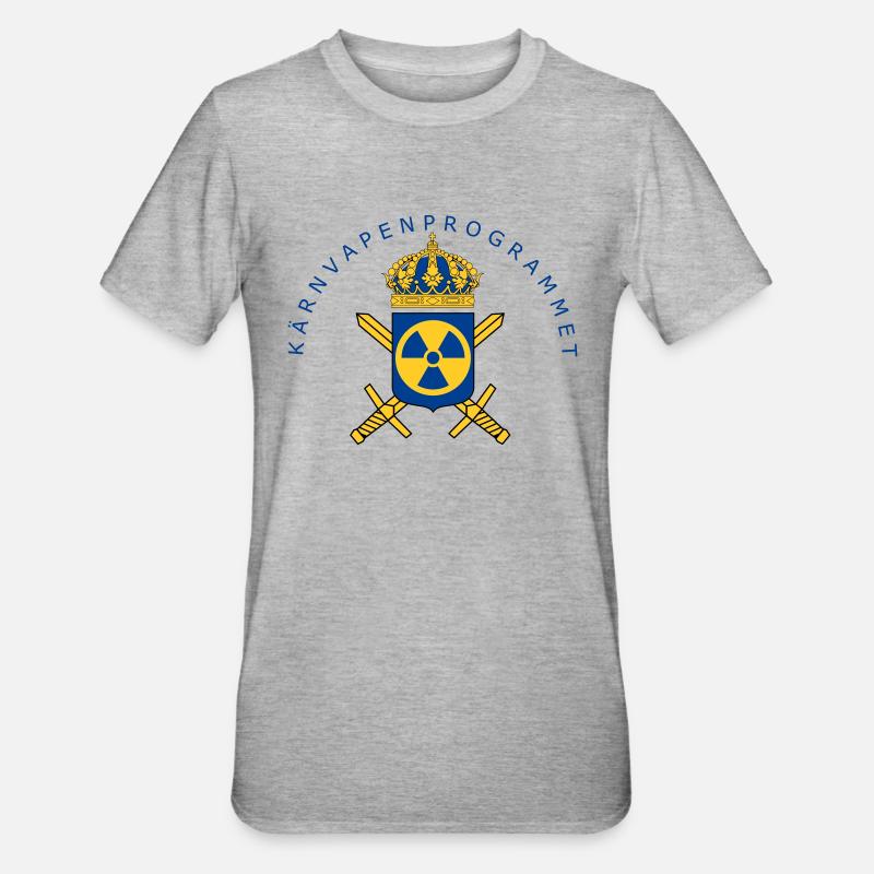 Le programme suédois d’armement nucléaire - T-shirt polycoton Unisexe - gris chiné
