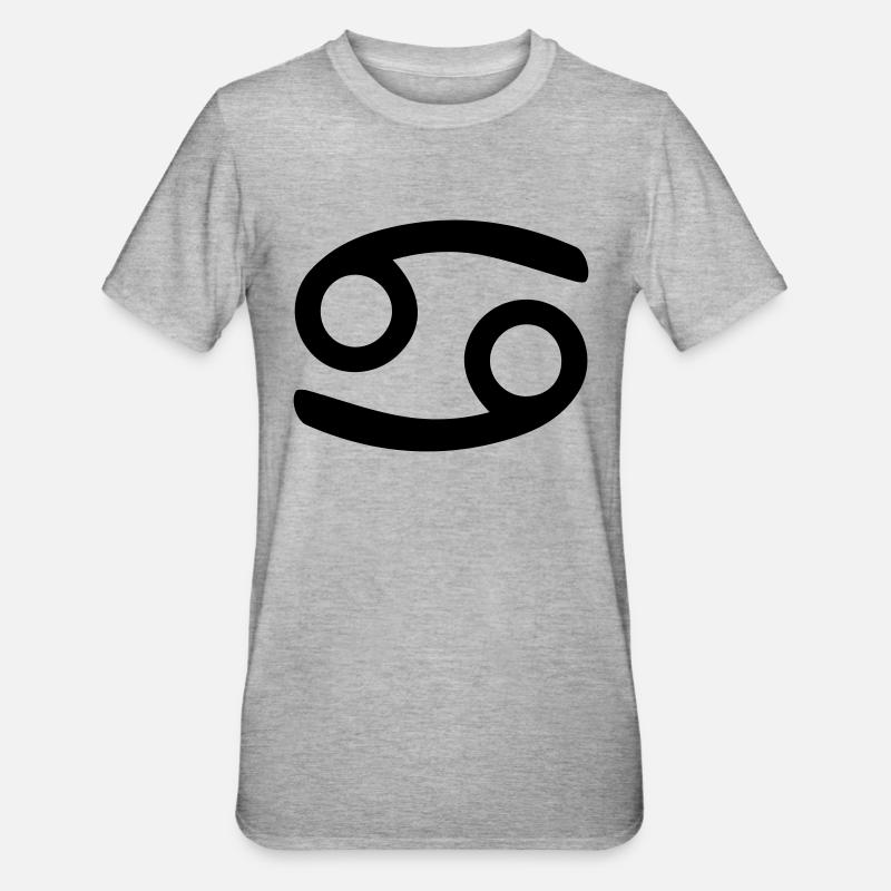 Krebs Sternzeichen - Unisex Polycotton T-Shirt - Grau meliert