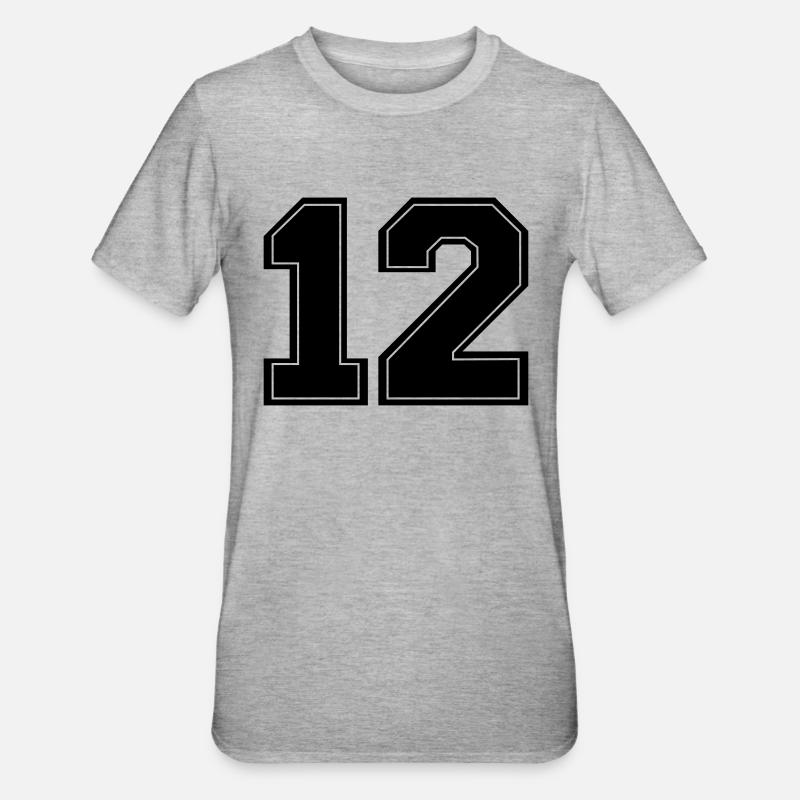 12_nr_2 - T-shirt polycoton Unisexe - gris chiné