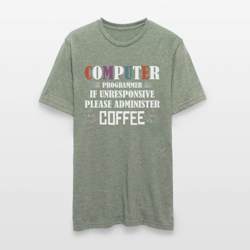 Computer Programmer Software Coding Unisex Polycotton T-Shirt