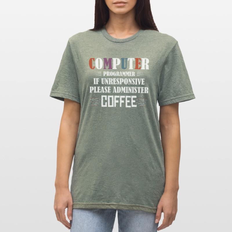 Computer Programmer Software Coding Unisex Polycotton T-Shirt