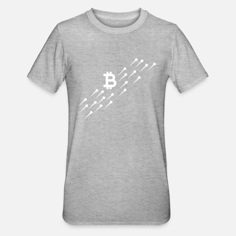 Crypto Bitcoin Trading - T-shirt polycoton Unisexe - gris chiné