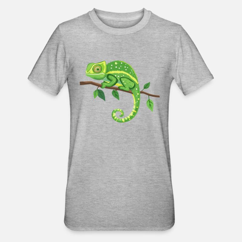 Kaméléon - T-shirt polycoton Unisexe - gris chiné