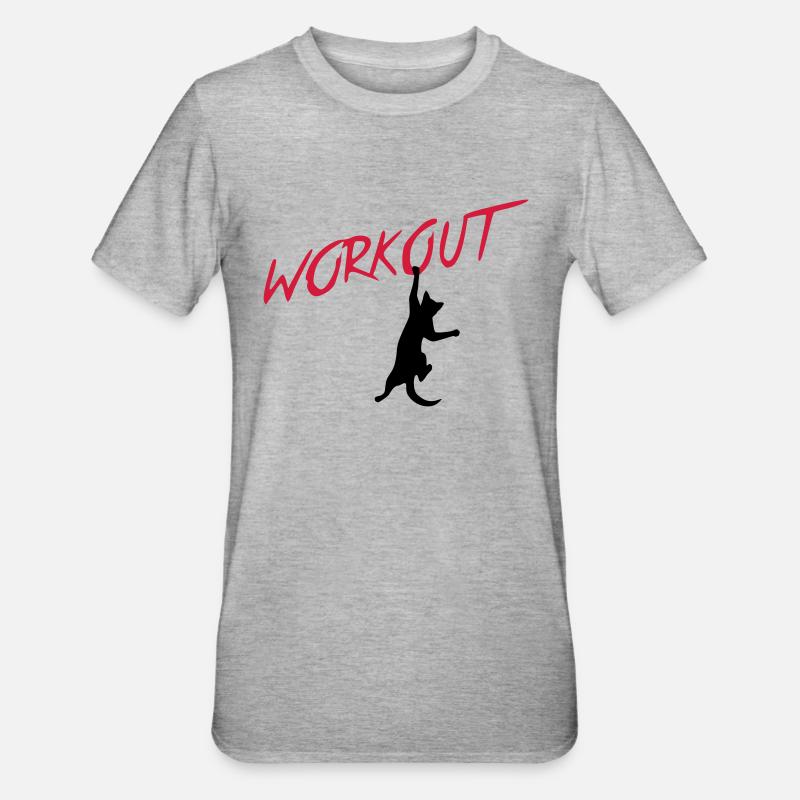 workout - Unisex Polycotton T-Shirt - Grau meliert