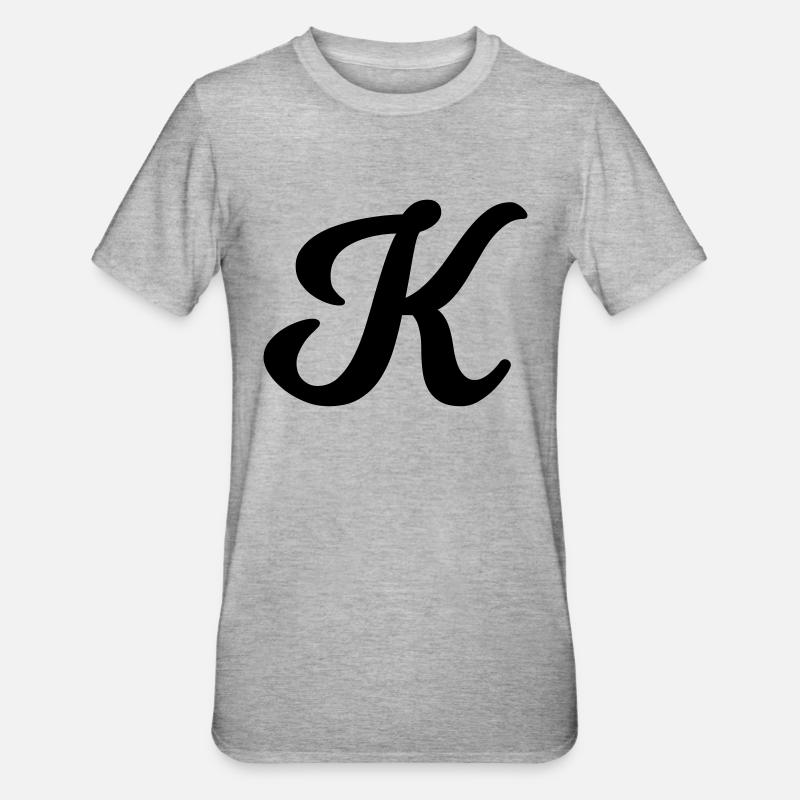 Keblem K - Unisex Polycotton T-Shirt - heather grey
