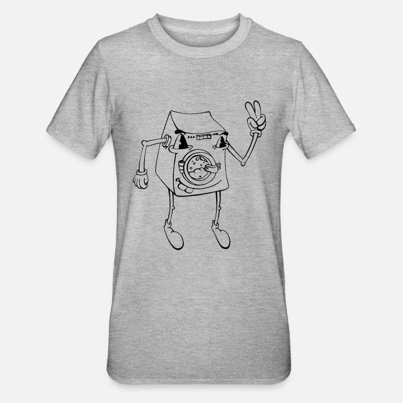 lave-linge - T-shirt polycoton Unisexe - gris chiné