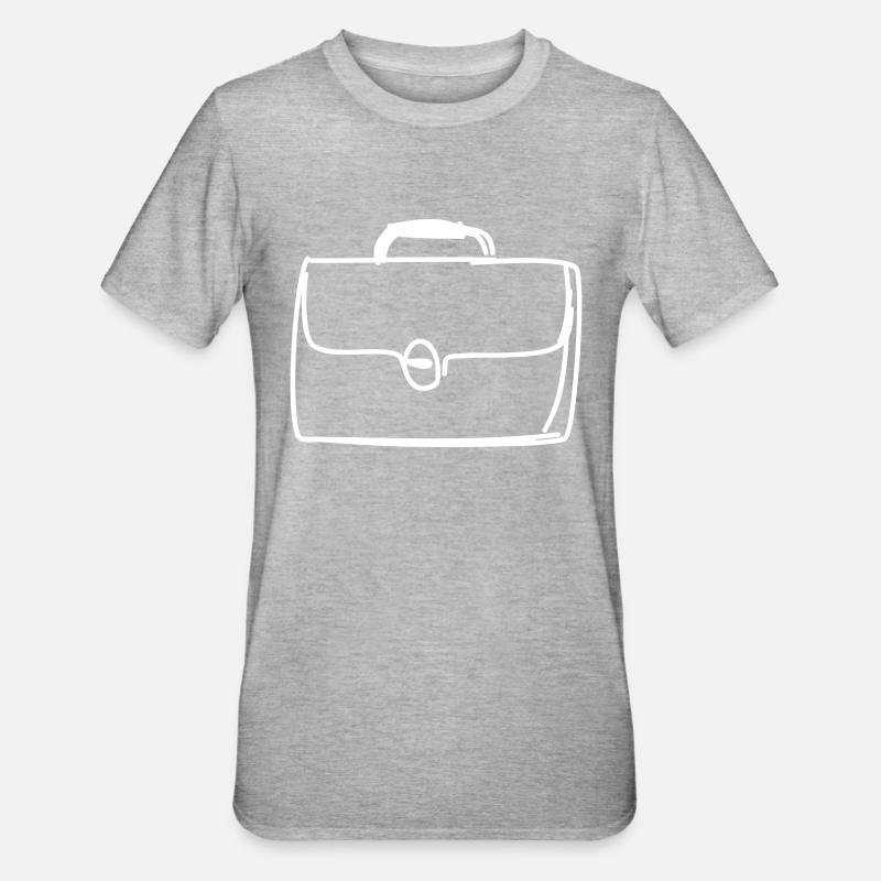 porte-documents - T-shirt polycoton Unisexe - gris chiné