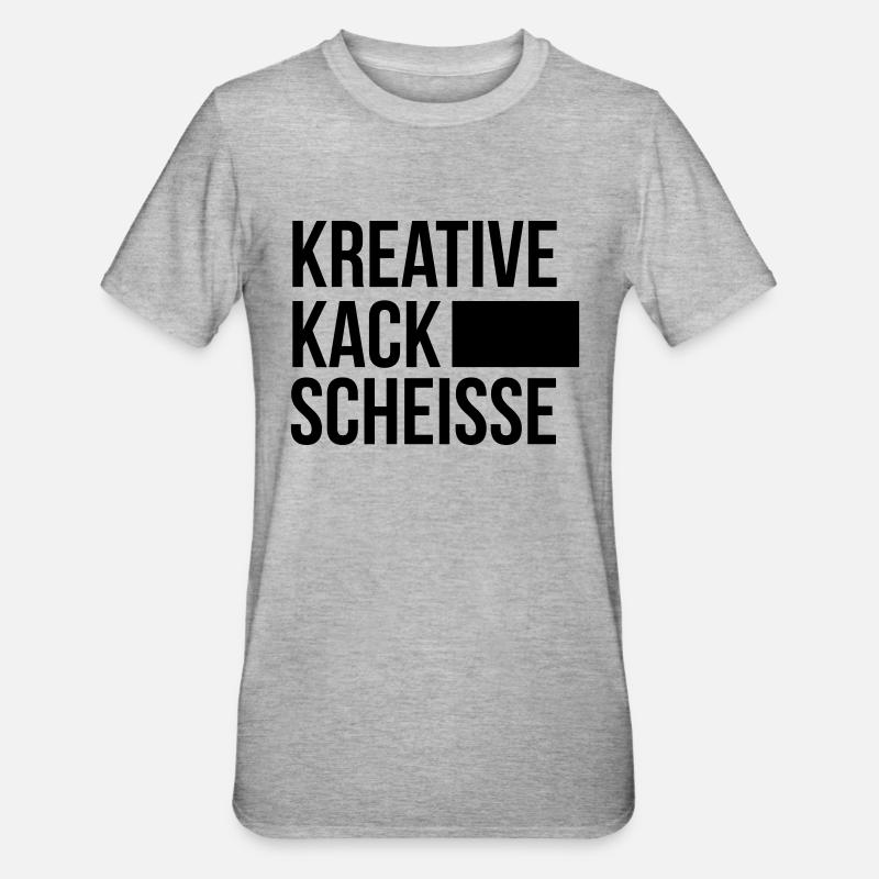 CREATIVE KACK MERDE - T-shirt polycoton Unisexe - gris chiné