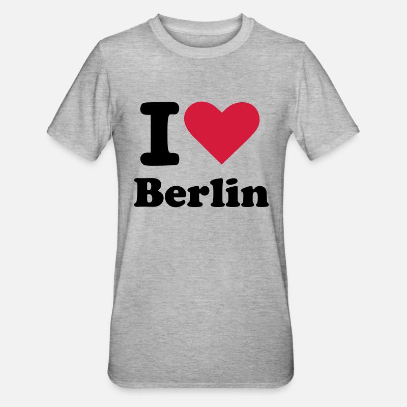 Berlin - Unisex Polycotton T-Shirt - Grau meliert