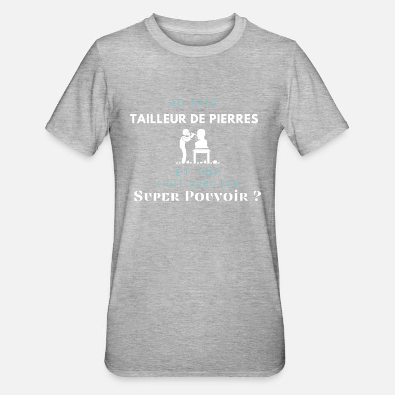Tailleur de pierre - T-shirt polycoton Unisexe - gris chiné