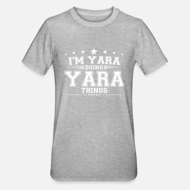 Yara - T-shirt polycoton Unisexe - gris chiné
