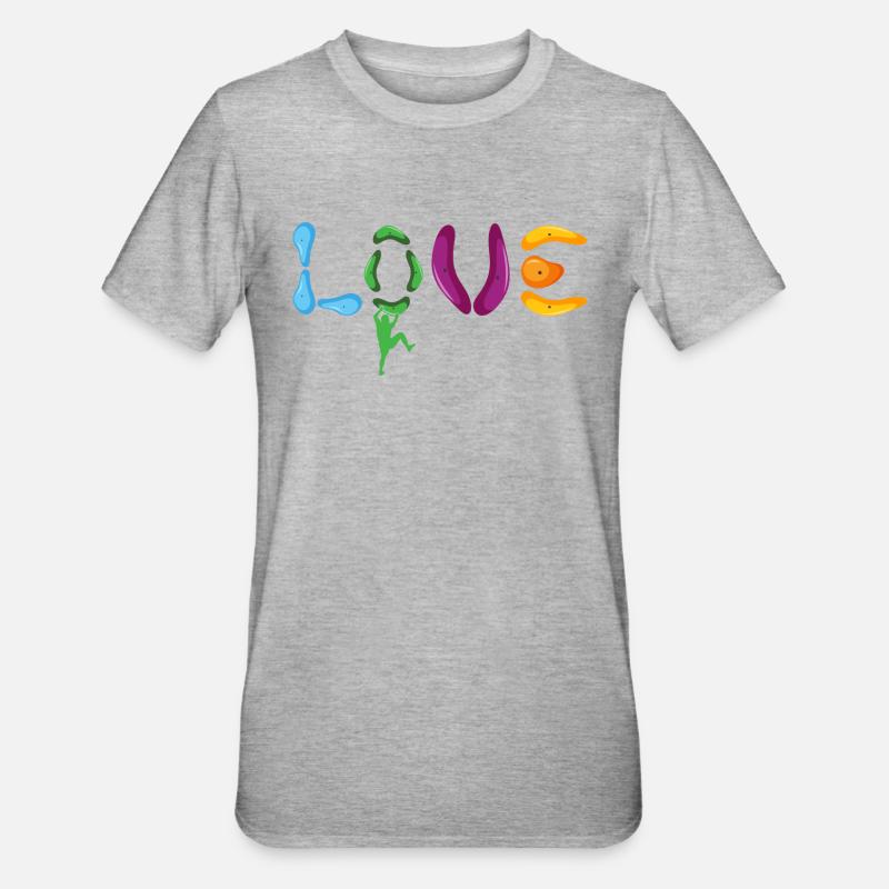 bouldern boulderfelsen freiklettern boulderliebe - Unisex Polycotton T-Shirt - Grau meliert