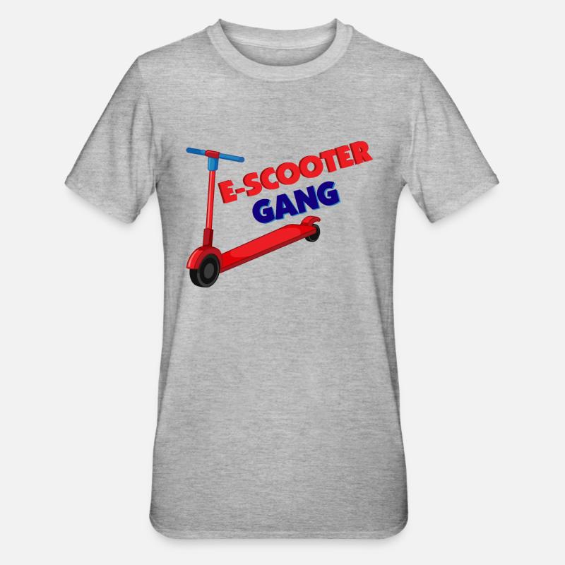 E-Scooter Roller Scooter - Unisex Polycotton T-Shirt - heather grey
