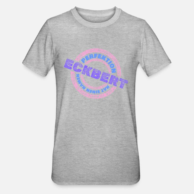 Perfekt Eckbert - Unisex Polycotton T-Shirt - Grau meliert