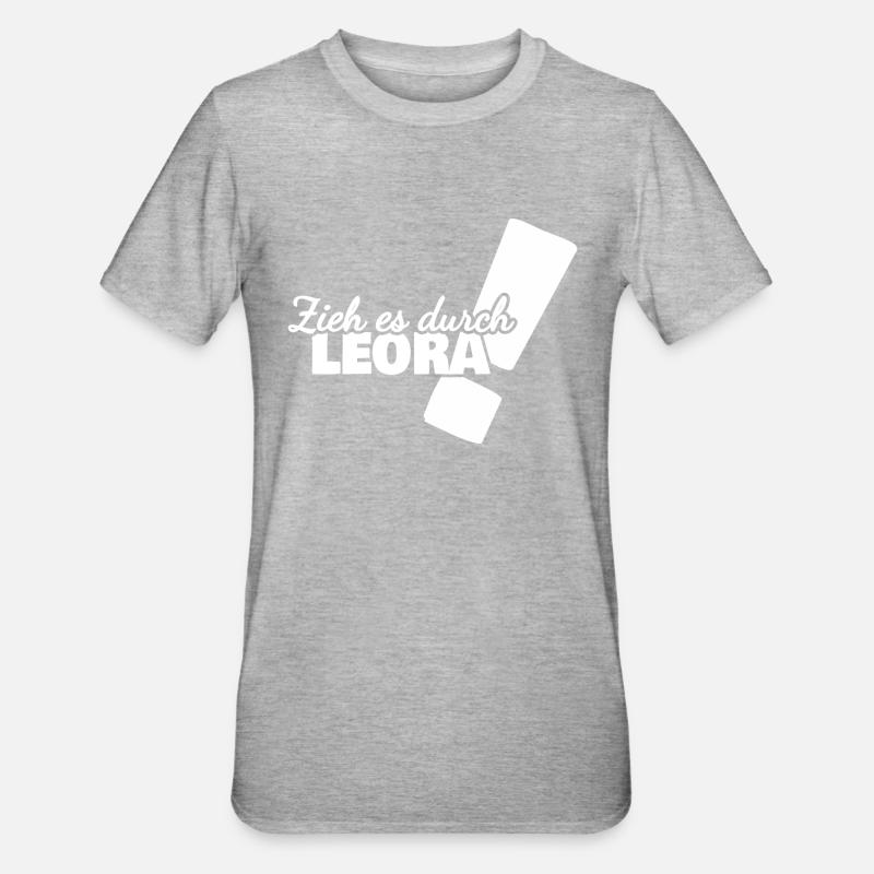 Leora - T-shirt polycoton Unisexe - gris chiné