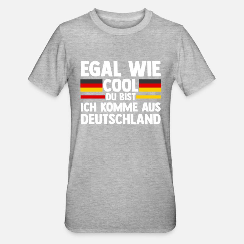 German German Germany - Unisex Polycotton T-Shirt - heather grey