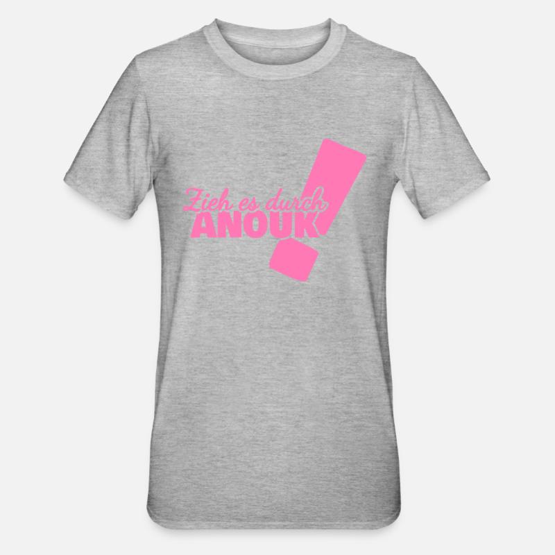 Anouk as a given name - Unisex Polycotton T-Shirt - heather grey