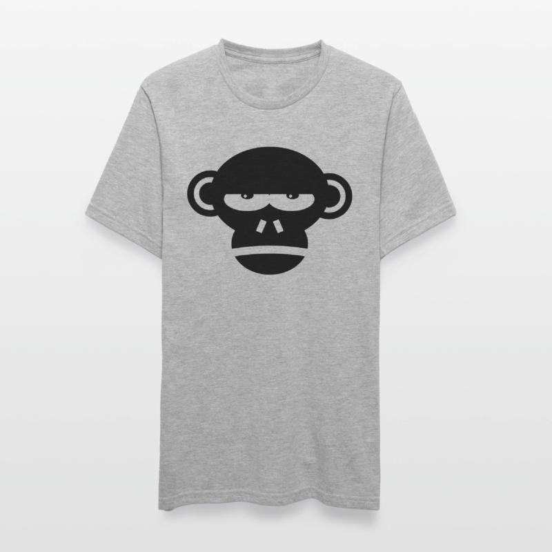 Grumpy Monkey Face Monkey Gift Gift Idea Unisex Polycotton T-Shirt