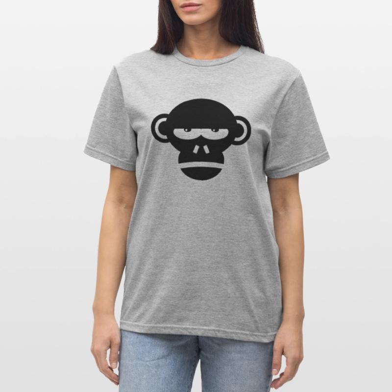 Grumpy Monkey Face Monkey Gift Gift Idea Unisex Polycotton T-Shirt