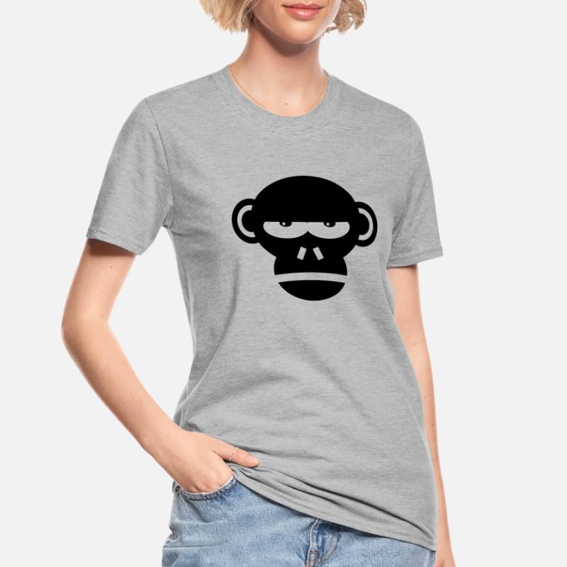 Grumpy Monkey Face Monkey Gift Gift Idea Unisex Polycotton T-Shirt