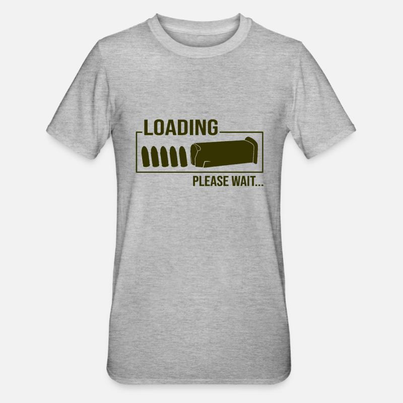 Loading Bullet Please Wait - T-shirt polycoton Unisexe - gris chiné