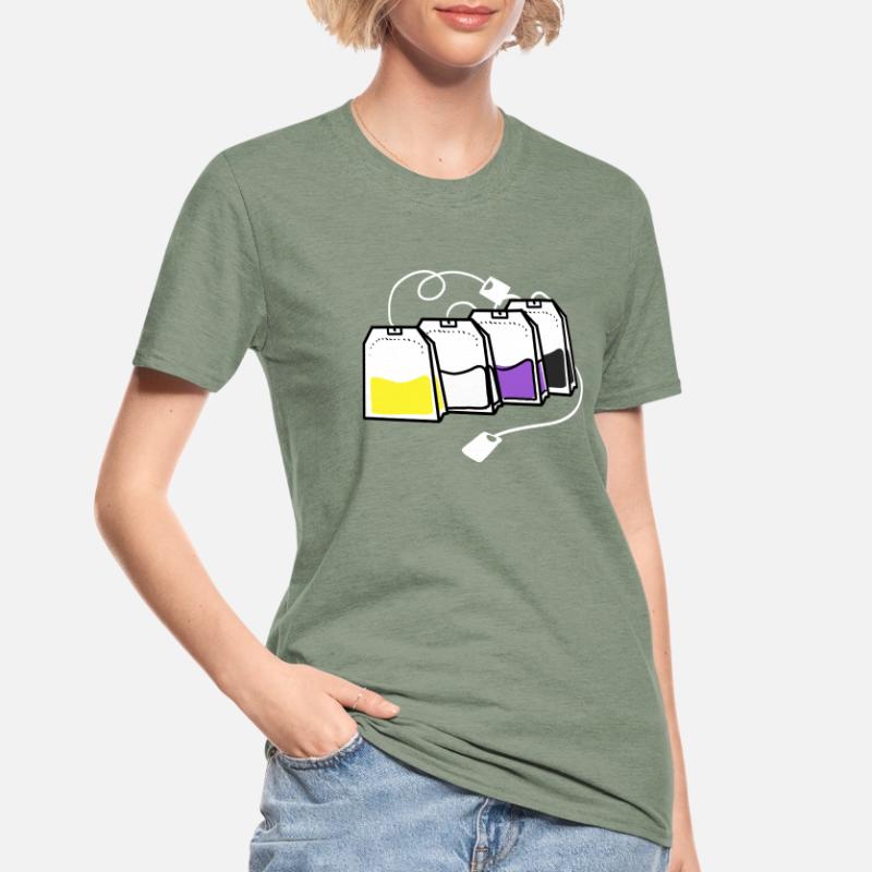 Nonbinary Pride Sachet de thé Nonbinary Pride Nonbinary T-shirt polycoton Unisexe