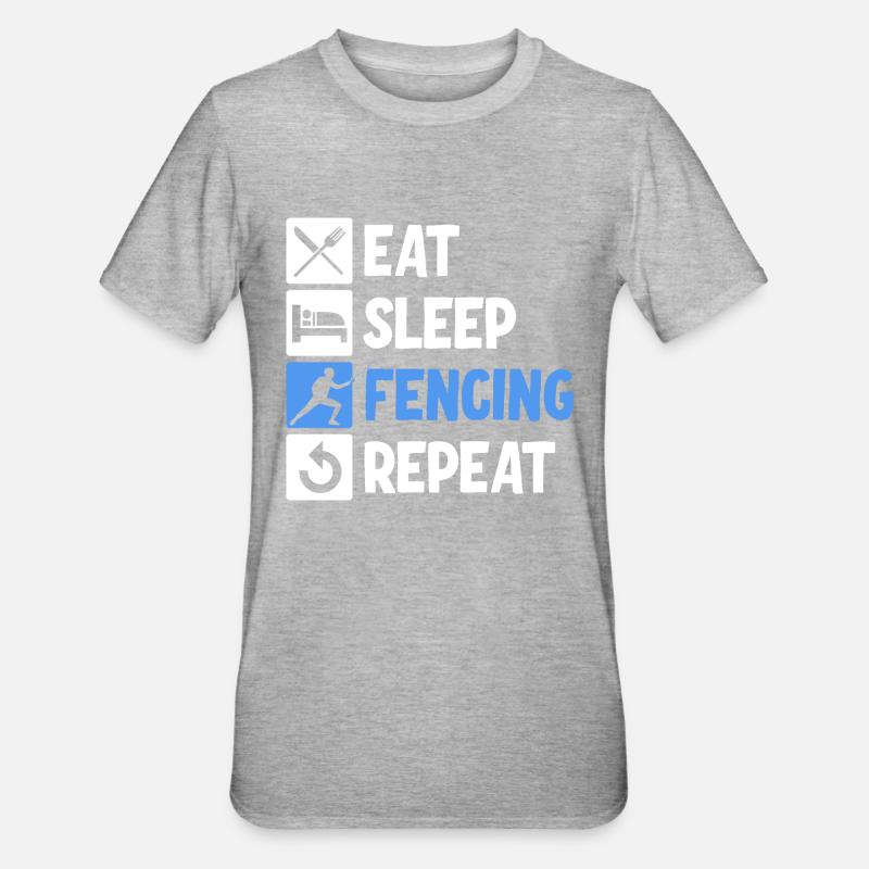Escrime - T-shirt polycoton Unisexe - gris chiné