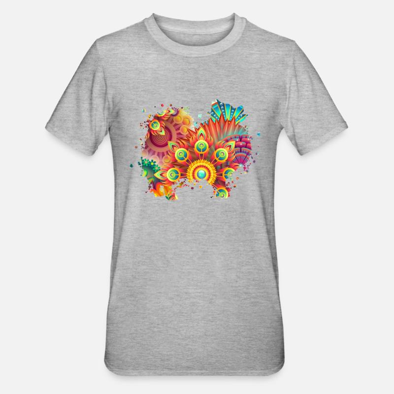 German Spitz Hund Deutscher Spitz - Unisex Polycotton T-Shirt - Grau meliert