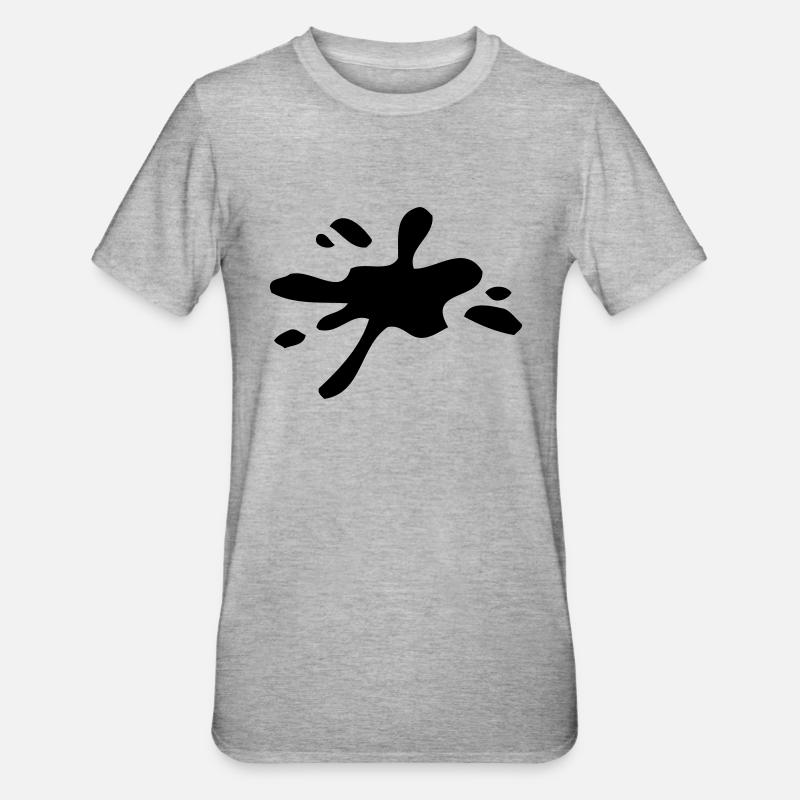 Klecks - Unisex Polycotton T-Shirt - Grau meliert