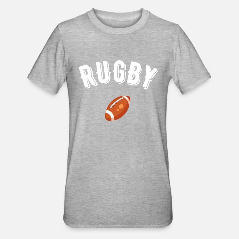 rugby - Unisex Polycotton T-Shirt - heather grey
