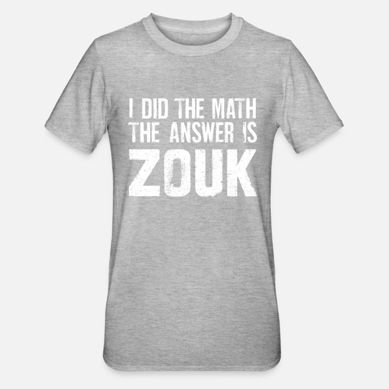 Cadeau de danse Zouk - T-shirt polycoton Unisexe - gris chiné