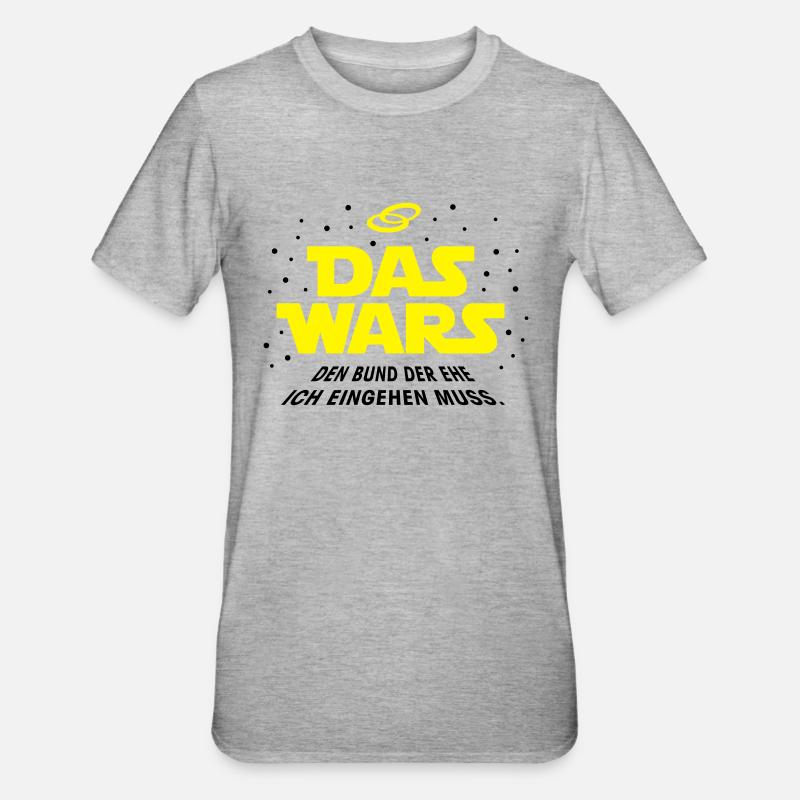 Das Wars Ehe - Unisex Polycotton T-Shirt - Grau meliert