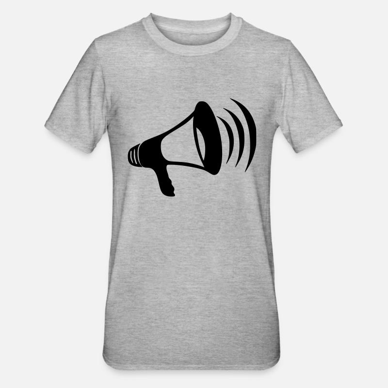 megaphone - Unisex Polycotton T-Shirt - heather grey