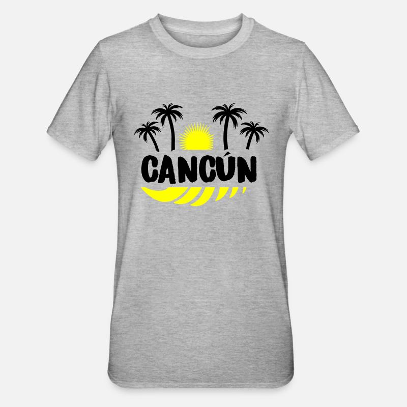 Cancun - T-shirt polycoton Unisexe - gris chiné