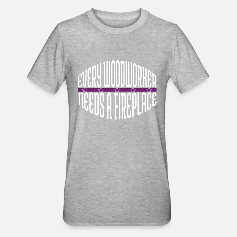 charpentier de construction bûcheron - T-shirt polycoton Unisexe - gris chiné