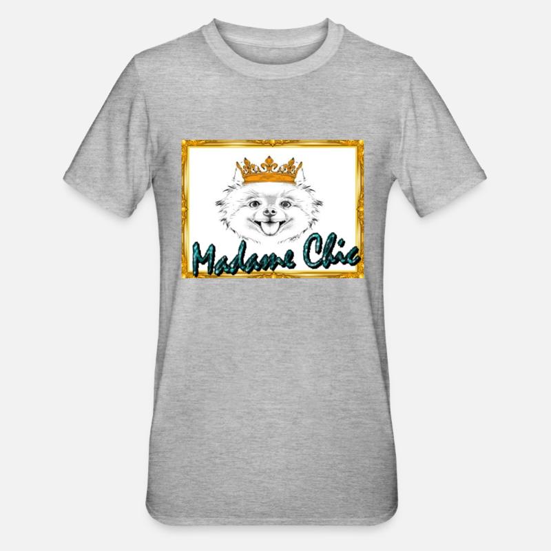 Madame Chic, T-shirt, pull, accessoires - T-shirt polycoton Unisexe - gris chiné