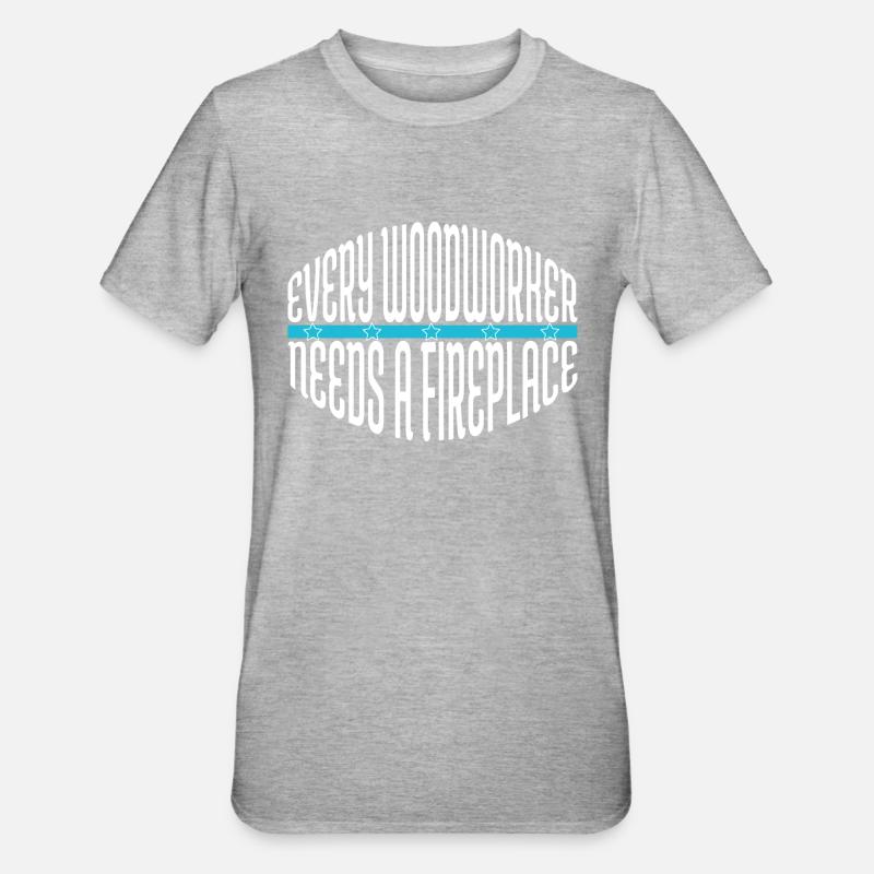 Menuisier Bûcheron - T-shirt polycoton Unisexe - gris chiné