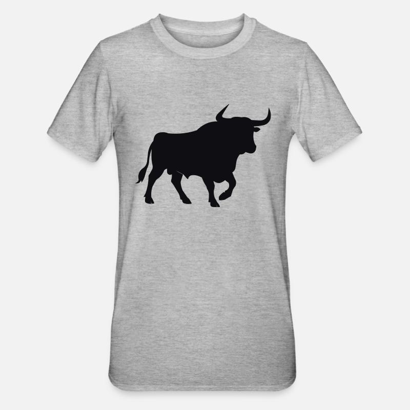 bull - Unisex Polycotton T-Shirt - heather grey