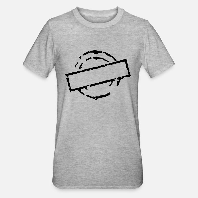 stempel_vec_1 de - Unisex Polycotton T-Shirt - Grau meliert